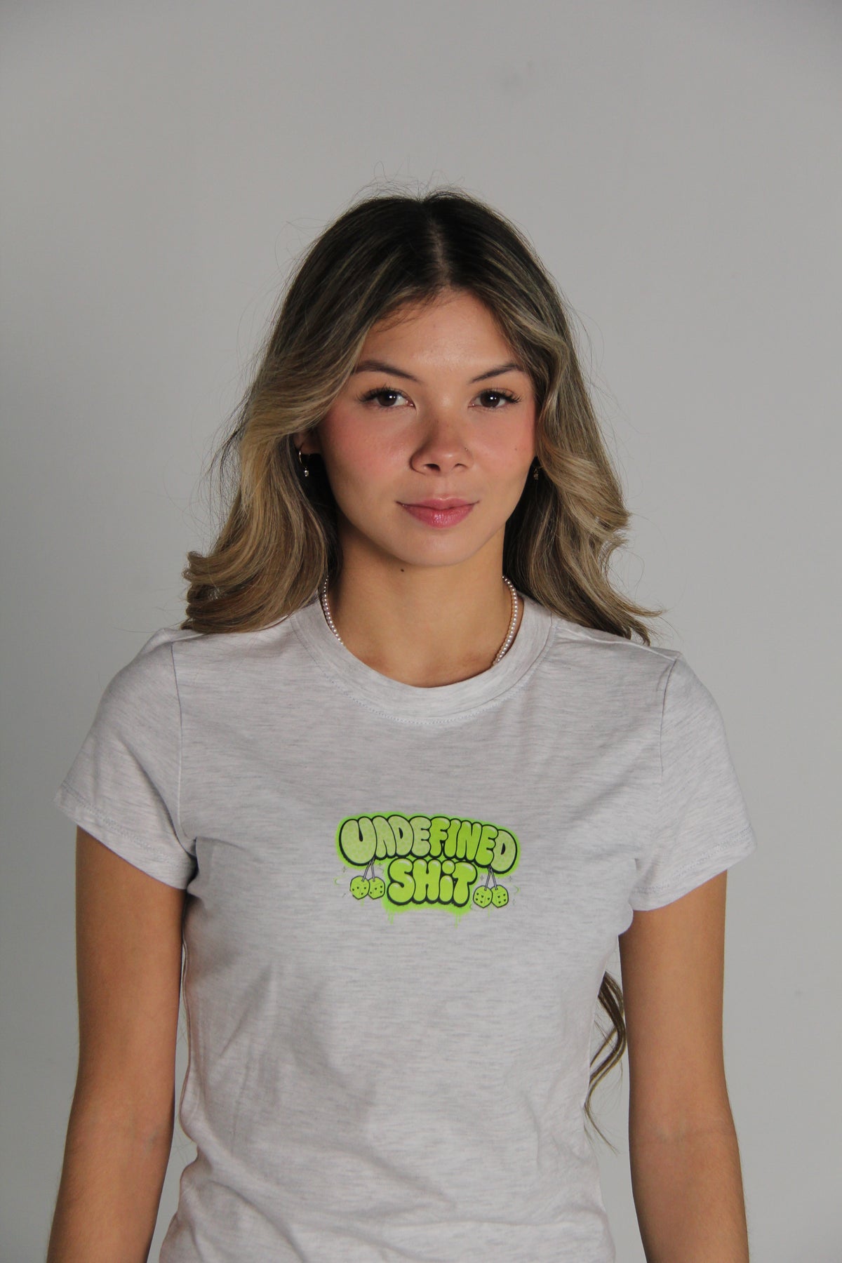 Undefined Shit Fitted Tee — Grey