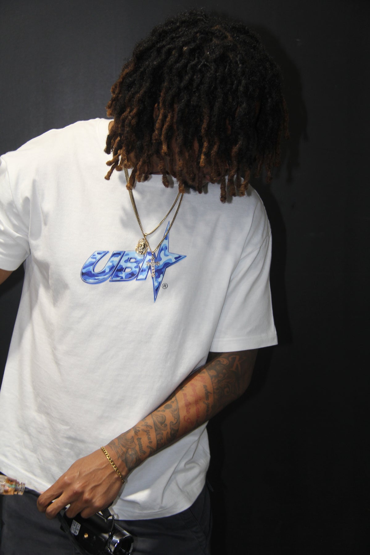 Blue Camo UBN Logo Tee