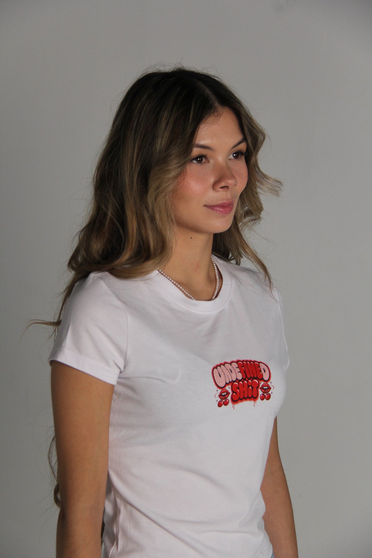 Undefined Shit Fitted Tee — White