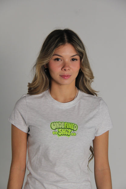 Undefined Shit Fitted Tee — Grey