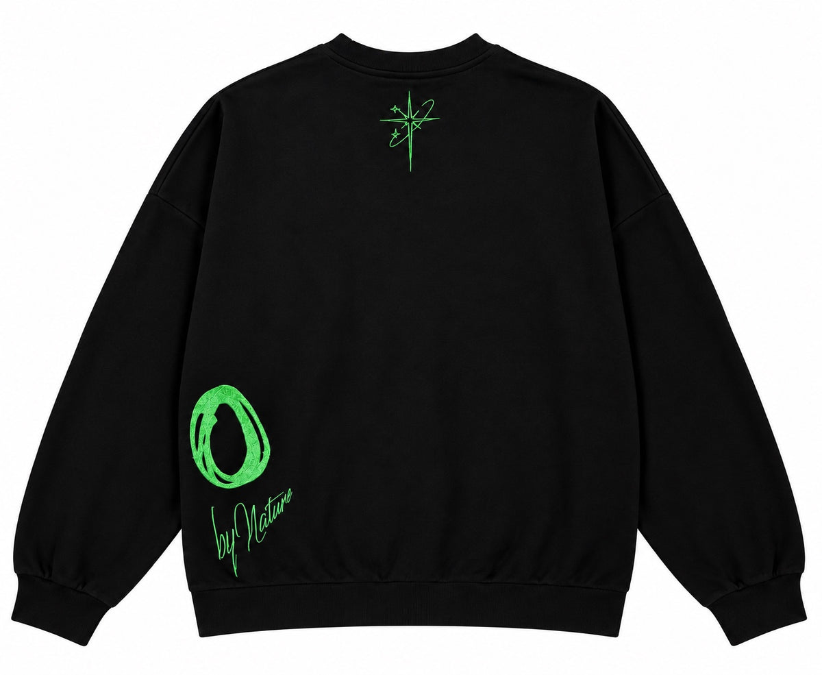 Undefined Green Graphic Crewneck back
