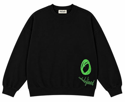 Undefined Green Graphic Crewneck front
