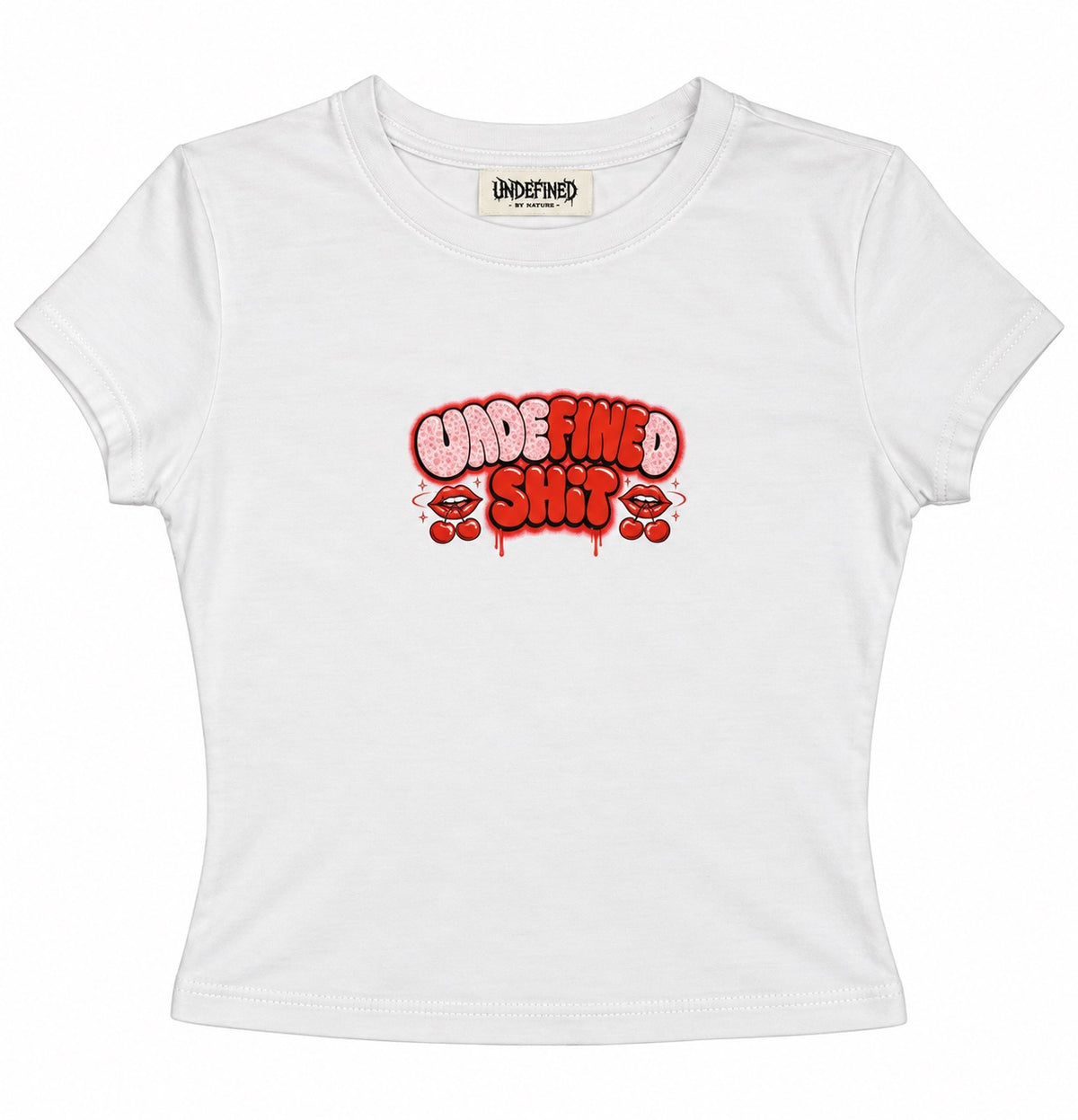 Undefined Shit fitted tee white