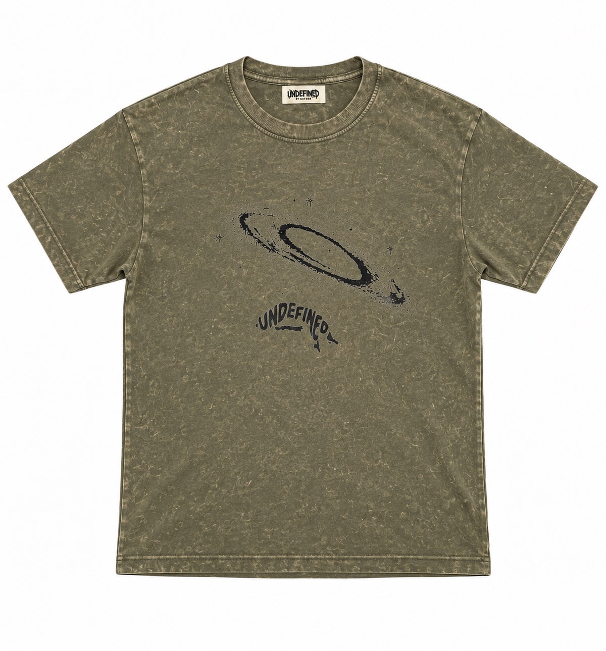 Washed olive orbit graphic tee